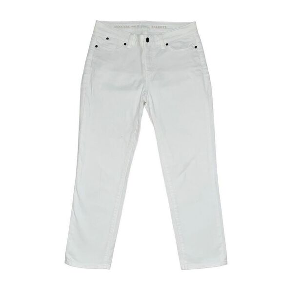 🌸 Talbots Signature Crop White Jeans 4 - Picture 1 of 7